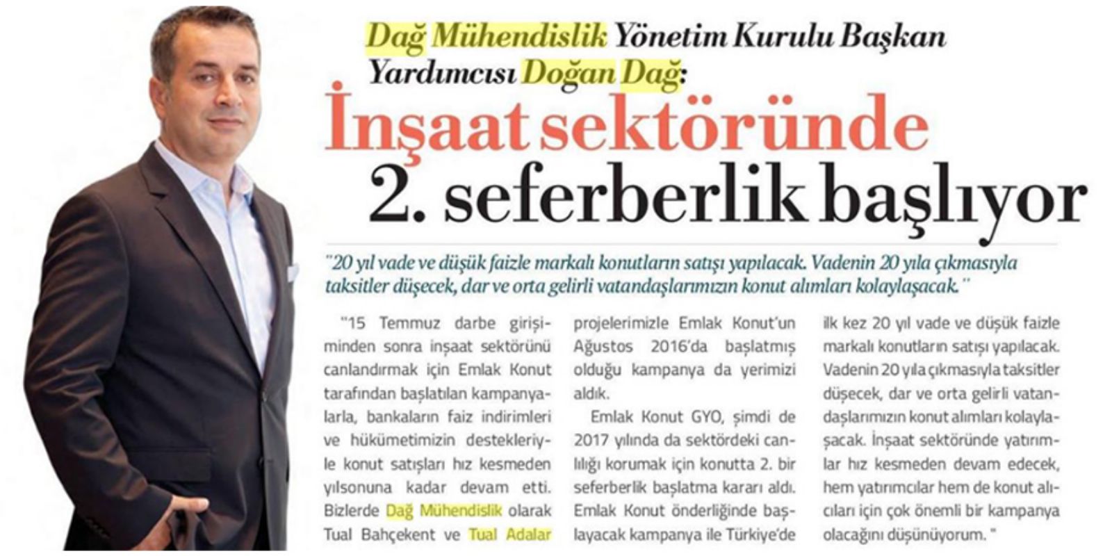 İnşaat Sektöründe İkinci Seferberlik